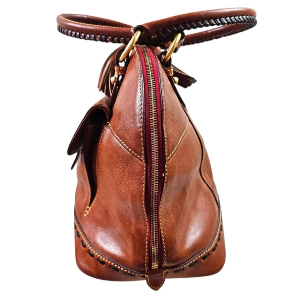 Dooney & Bourke Florentine Vachetta Leather Domed Handbag - Picture 2 of 7